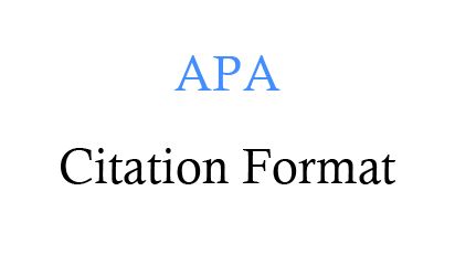 APA Citation Format