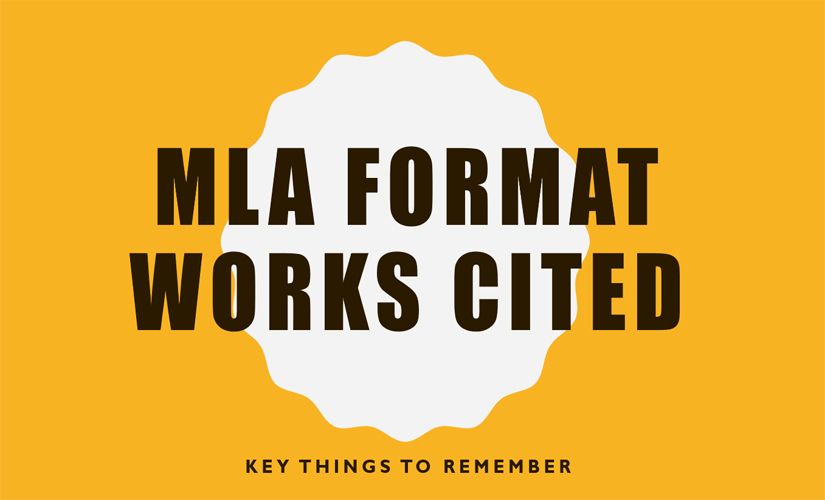 MLA format works cited