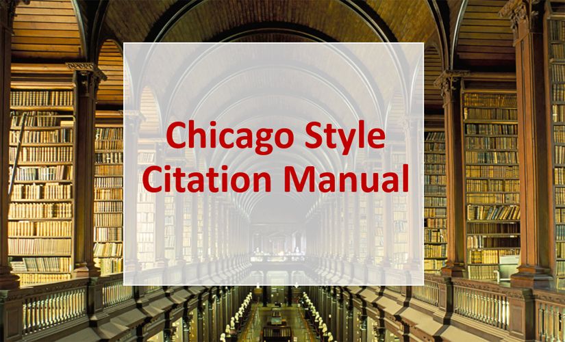 Chicago style citation manual