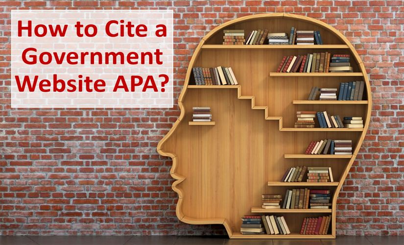 How to cite a government website APA