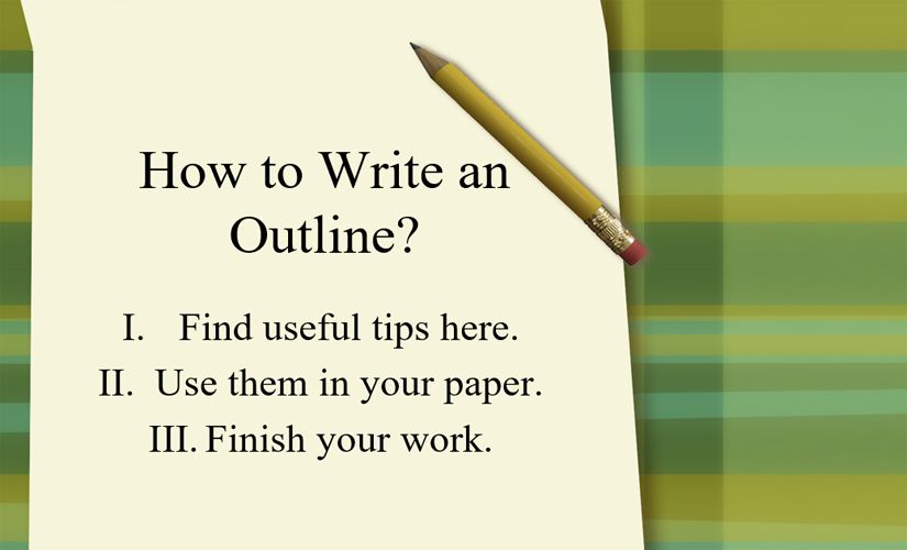 how to complete an outline