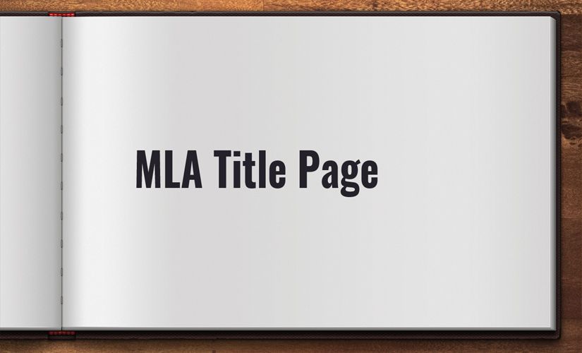 MLA title page