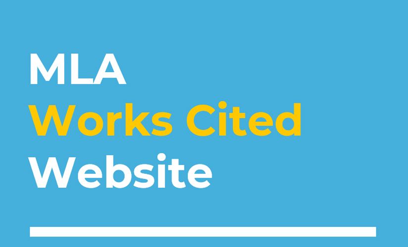 MLA works cited website