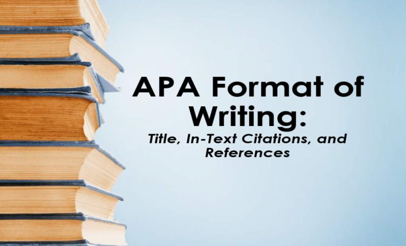 APA format of writing
