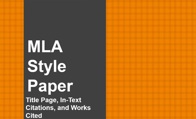 MLA style paper