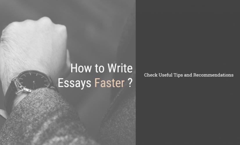 How to write essays faster