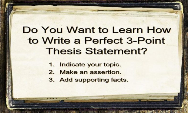 3 point thesis statement template