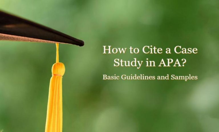 apa citation how to cite a case study