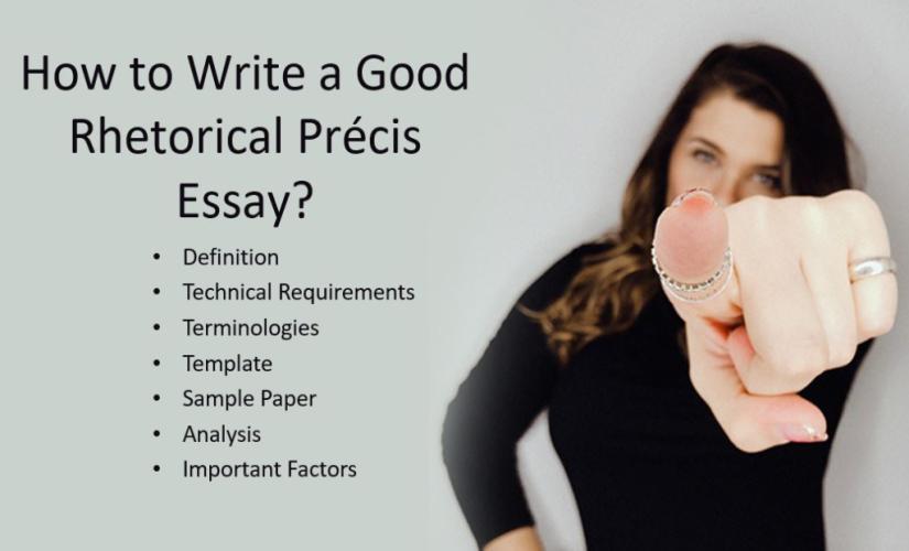 How to write a rhetorical précis