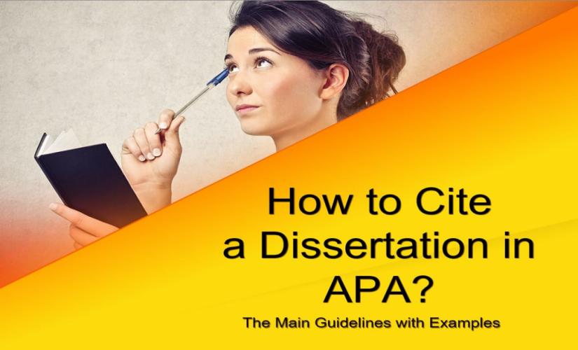 How to cite a dissertation in APA