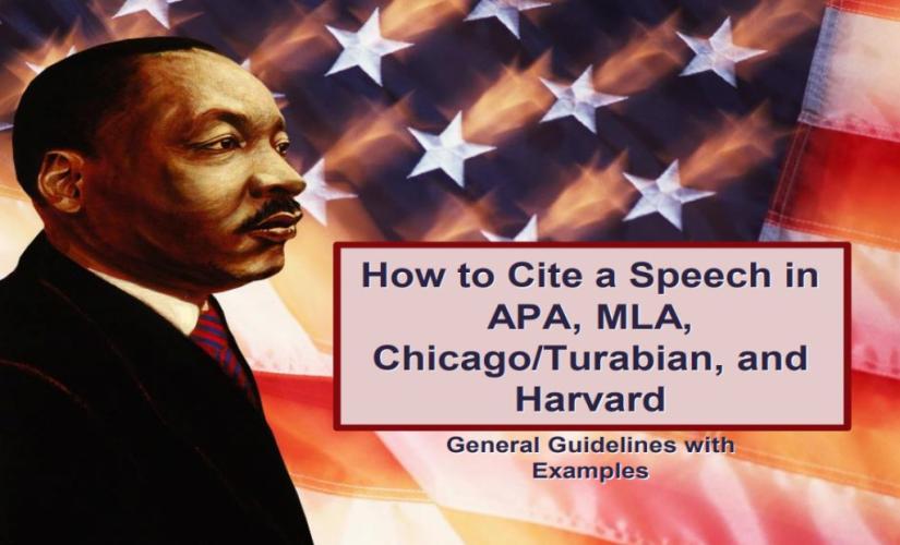 how to cite a speech