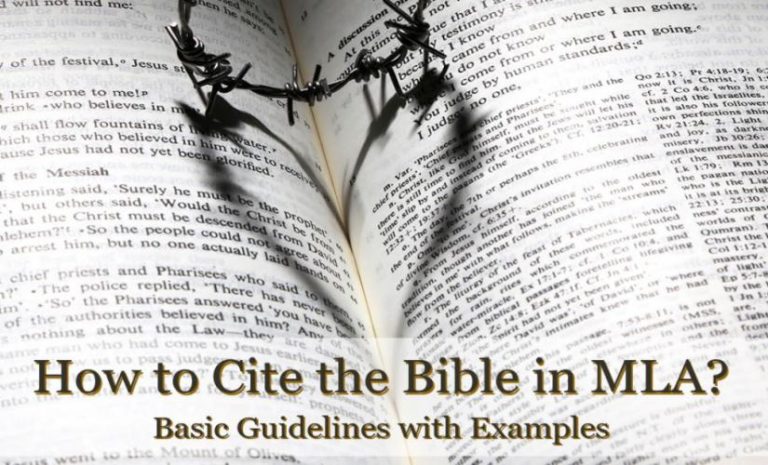 how to quote the bible in an essay mla