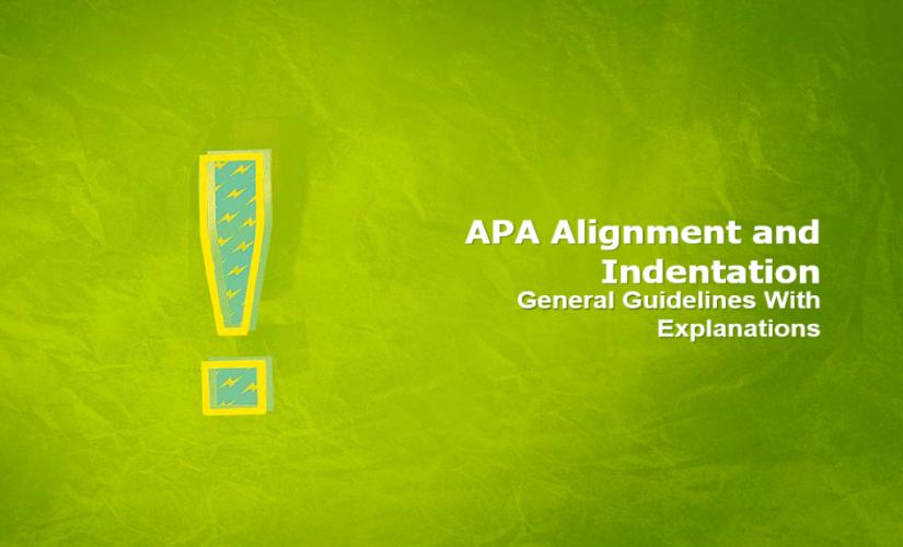 APA alignment and indentation