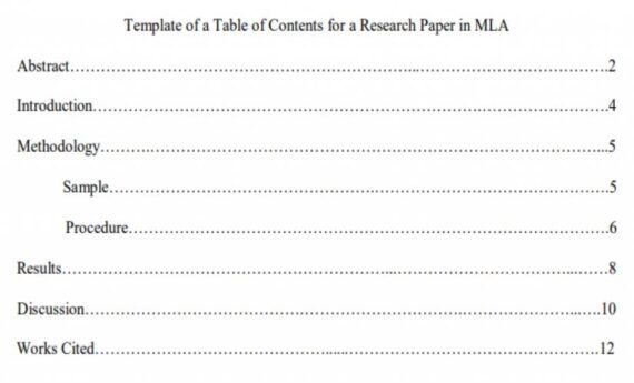 How to Write a Table of Contents for Different Formats With Examples ...