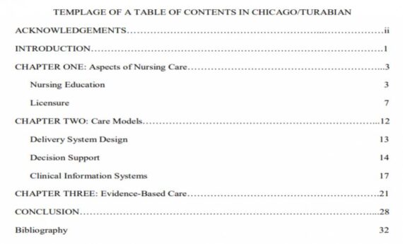 How to Write a Table of Contents for Different Formats With Examples ...