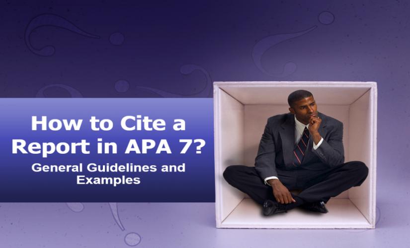 How to cite a report in APA 7