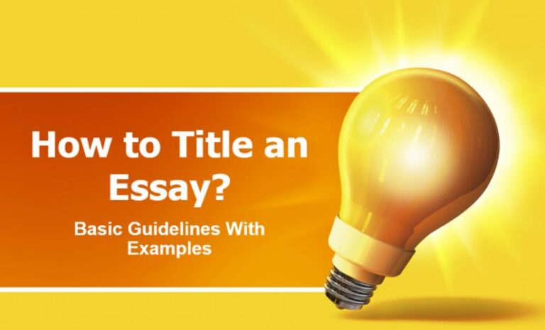 titling your essay