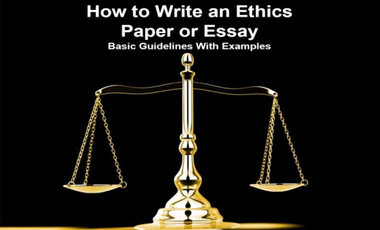 how to write an essay on ethics