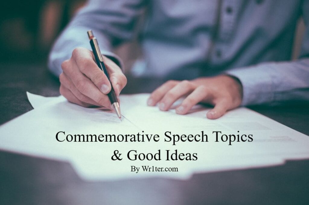 Commemorative Speech Topics & Good Ideas